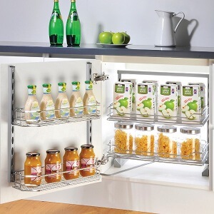 Kệ tủ đồ khô 2 tầng GROB UB304-245 UB304-260 Inox SUS304 nan tròn